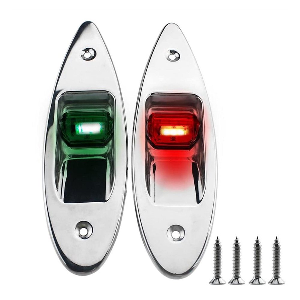 Stern Light Boat Anchor Light 2pcs Navigation Light Stainless Steel 12V LED Bow Navigation Light Sailing Signal Light for Marine for Boat Yacht Warning Lights Industry Leading Optical Design