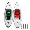 Stern Light Boat Anchor Light 2pcs Navigation Light Stainless Steel 12V LED Bow Navigation Light Sailing Signal Light for Marine for Boat Yacht Warning Lights Industry Leading Optical Design view 1