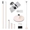 YLQFGUVWK Home Pole Dance Pole Striptease Pole, Rotating/Static Dance Pole Fitness Pole 45mm Pole Dance Pole, 440 Lbs Load Capacity (Color : White, Size : 2.23-2.74m (7.3ft-9ft)) view 1