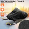 FAJOME Snowmobile Cover, Universal Snow Machine Sled Cover, Compatible with Yama.ha Pol.aris Ski-D.oo Ar.ctic Cat (Color : Silver Gray, Size : 115" L x51 W x48 H) view 3