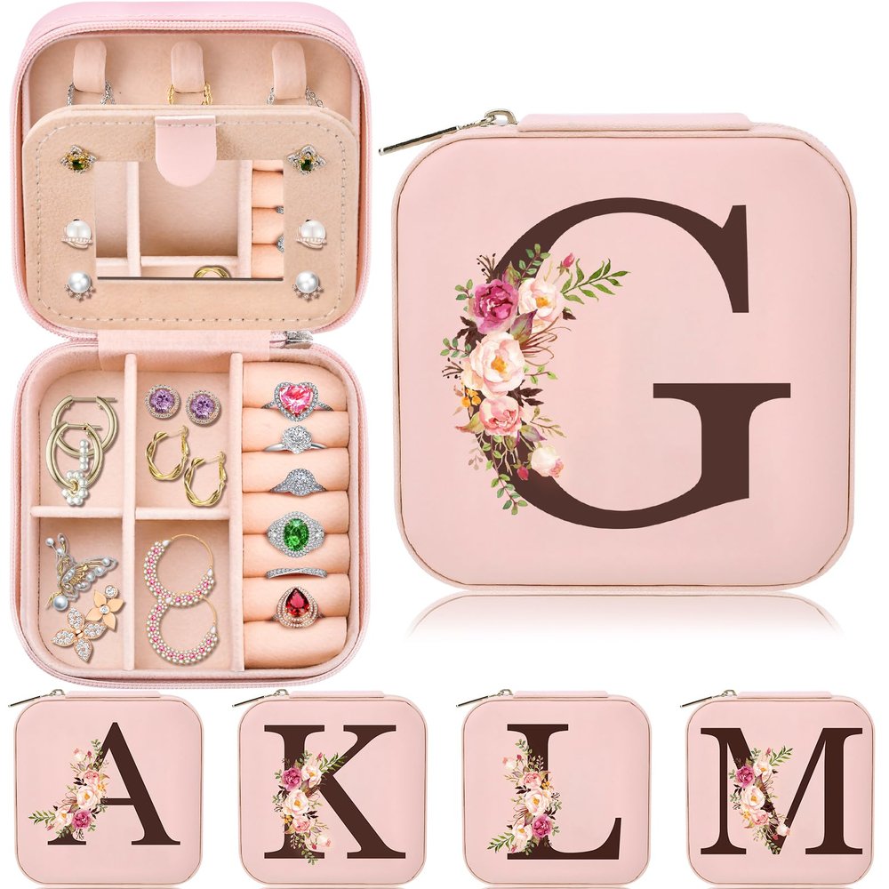 Inngeroo Christmas Stocking Stuffers for Women, Travel Jewelry Case Box Organizer Personalized Gifts, Fashion Travel Essentials Trendy Stuff for Teen Girls