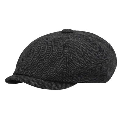 Applejack Hat for Women Women Newsboy Hats Cabbie Hat Beret Paperboy Tweed Baker Boy Fall Spring Cap (Black, One Size)