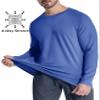 MAGCOMSEN Mens Base Layers Cold Weather Thermal Fleece Shirts Active Workout Shirts Dry Fit Winter Shirts Blue Grey XL view 2