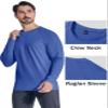 MAGCOMSEN Mens Base Layers Cold Weather Thermal Fleece Shirts Active Workout Shirts Dry Fit Winter Shirts Blue Grey XL view 4