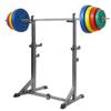 Folding Dumbbell Bench Fitness Barbell Rack - 660LBS Max Load Adjustable Squat Stand Dipping Station Gym Weight Lifting Bench Press Stand, Home Gym Fitness Squat Rack Dip Stand, Height view 2