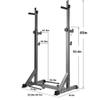 Folding Dumbbell Bench Fitness Barbell Rack - 660LBS Max Load Adjustable Squat Stand Dipping Station Gym Weight Lifting Bench Press Stand, Home Gym Fitness Squat Rack Dip Stand, Height view 4