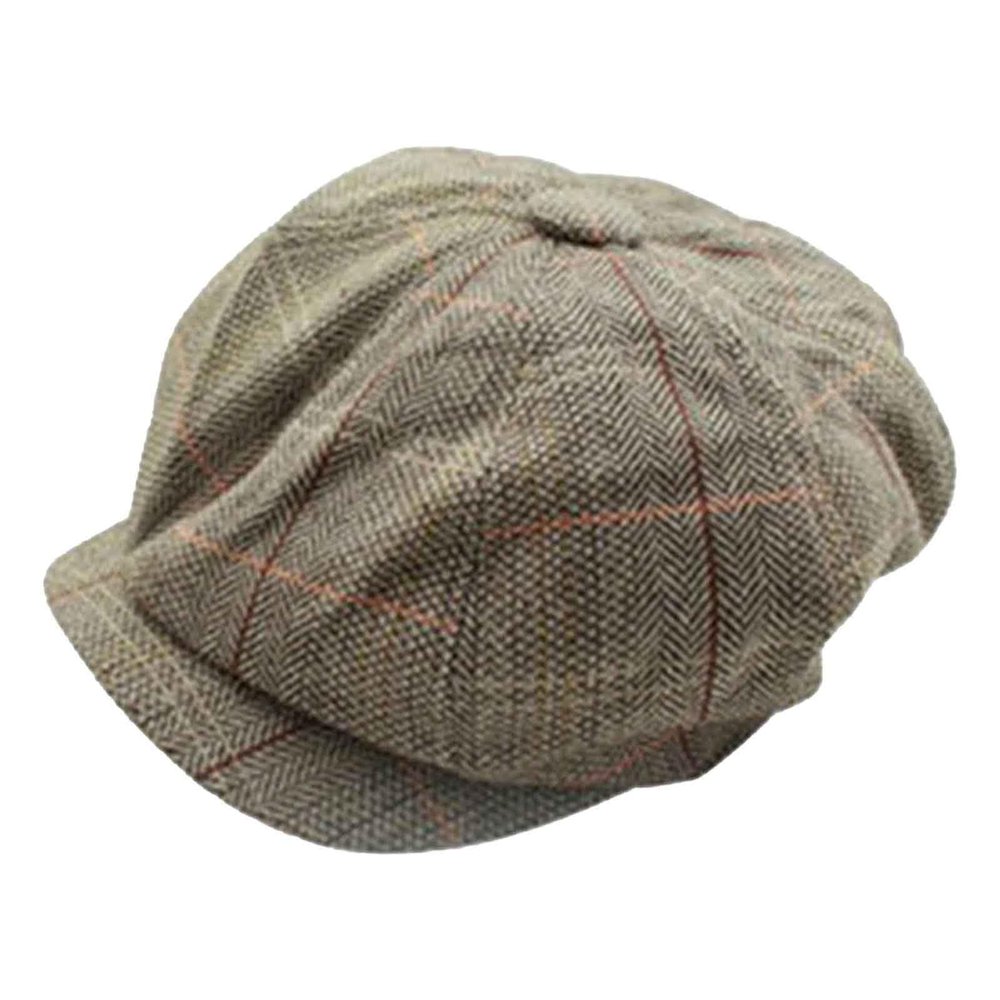 Men Summer Beret Hats Newsboy Cap Gatsby Baker Boy Hat Flat Caps Tweed Adjustable Peaky Herringbone Cloth Cap Hat (Grey, One Size)