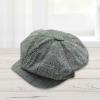 Men Summer Beret Hats Newsboy Cap Gatsby Baker Boy Hat Flat Caps Tweed Adjustable Peaky Herringbone Cloth Cap Hat (Grey, One Size) view 4