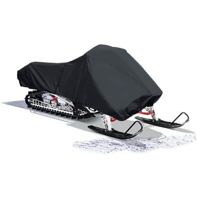 Snowmobile Cover, Trailerable Snowmobile Cover Heavy Duty Waterproof Fabric, Compatible with Yamaha Polaris Ski-Doo Arctic Cat (Color : Black, Size : 115" L x51 W x48 H)