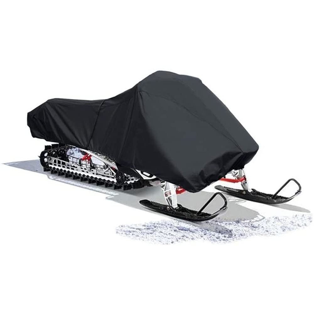 Snowmobile Cover, Trailerable Snowmobile Cover Heavy Duty Waterproof Fabric, Compatible with Yamaha Polaris Ski-Doo Arctic Cat (Color : Black, Size : 115" L x51 W x48 H)