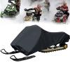 Trailerable Snowmobile Cover, Heavy Duty Waterproof Fabric, Snow Machine Cover with Tested Water Resistance, Snowmobile Storage Cover (Color : Black, Size : 115" L x51 W x48 H) view 1