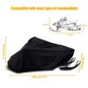 Trailerable Snowmobile Cover, Heavy Duty Waterproof Fabric, Snow Machine Cover with Tested Water Resistance, Snowmobile Storage Cover (Color : Black, Size : 115" L x51 W x48 H) view 2