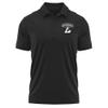 Campus Lab University of Wisconsin-La Crosse Adult Men's Polo Left Chest Logo, Black, Small view 1
