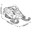 FAJOME Snowmobile Cover, Universal Snow Machine Sled Cover, Compatible with Yama.ha Pol.aris Ski-D.oo Ar.ctic Cat (Color : Silver Gray, Size : 145" L x51 W x48 H) view 2