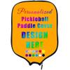 Custom Rackets Cover, Customized Pickleballs Paddle Protective Covers with Your Image Logo Name, Holder Fits Most Paddles, Orange view 2