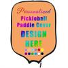 Custom Pickleballs Paddles Cover, Personalized Rackets Cover with Design Your Photo Text Logo, Fits Most Racquet, 8.5"x11.5", SandyBrown view 2