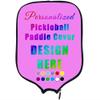 Custom Pickleballs Paddle Cover, Customized Racquet Cover with Photo Text Logo, Neoprene Cover Paddle Case Rackets Cover, Violet view 2