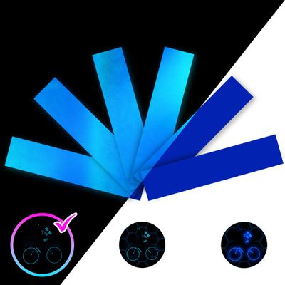 LOOM Reflective Stickers for Helmet | 6pcs Engineer Blue | Similar to 3M Reflective Tape | Bike Reflectors for Night Riding, Mailbox reflectors | Waterproof hi vis Decals for Car, Trailer