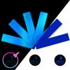 LOOM Reflective Stickers for Helmet | 6pcs Engineer Blue | Similar to 3M Reflective Tape | Bike Reflectors for Night Riding, Mailbox reflectors | Waterproof hi vis Decals for Car, Trailer view 1