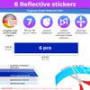 LOOM Reflective Stickers for Helmet | 6pcs Engineer Blue | Similar to 3M Reflective Tape | Bike Reflectors for Night Riding, Mailbox reflectors | Waterproof hi vis Decals for Car, Trailer view 3
