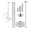 YLQFGUVWK Stripper Pole with Mounting Plate, Rotating/Static Dance Pole Fitness Pole 45mm Pole Dance Pole, 440 Lbs Weight Capacity, Removable and Adjustable view 1