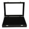 MUNEFE Brooch Display Box,Clear Lass Lid Pin Collection Display Case,Bade Storae Desktop Display Box for Jewellery Collection(Medium) view 1