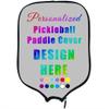 Personalized Pickle Ball Paddles Cover Add Your Own Image Logo Text, Custom Pickleballs Paddle Covers for Birthday Festival Gifts, Silver view 2