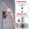 NUNETH Ceiling Mounting Stripper Pole 7ft 8ft 9ft 10ft 11ft 12ft, Commercial Permanent Dance Pole for Pub Gym Club Yoga Room, Static & Spinning Fitness Pole (Color : Height 2.23-3.74m(7.3ft-12.3ft)) view 3