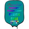 Custom Pickleballs Paddles Cover, Personalized Rackets Cover with Design Your Photo Text Logo, Fits Most Racquet, 8.5"x11.5", Darkcyan view 2
