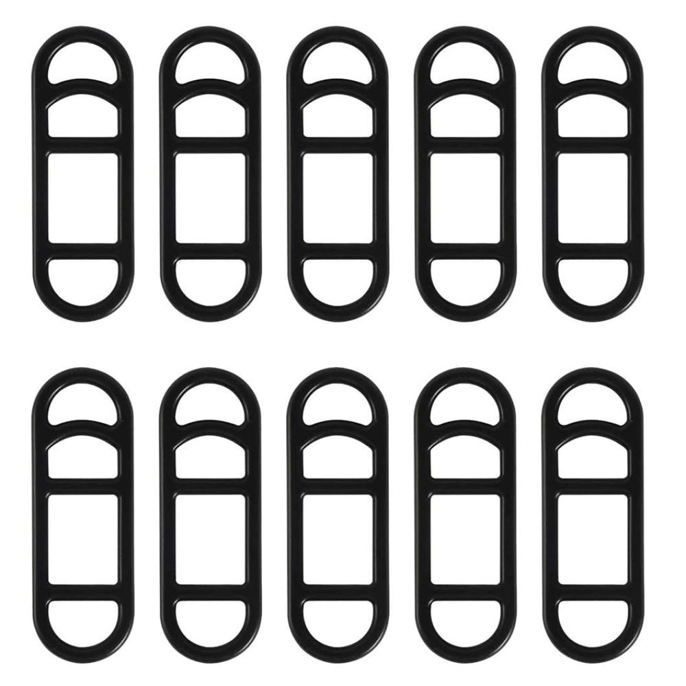 CNAFGBGG 10PCS Bicycle Silicone Band Bike Mounting Strap Bike Silicone Mount Band Handlebar Holder for Torch Bicycle Light Black