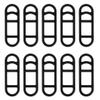 CNAFGBGG 10PCS Bicycle Silicone Band Bike Mounting Strap Bike Silicone Mount Band Handlebar Holder for Torch Bicycle Light Black view 1