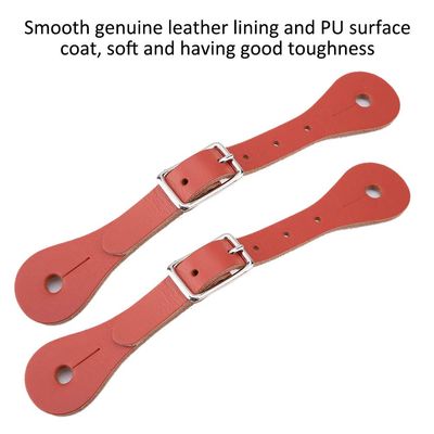 Yctze Genuine Leather Equestrian Spur Strap, Horse Riding Accessories, Ideal for Men, Women, Kids - Suitable for and Cowboy Boots, for Horse Care Products (Brown)