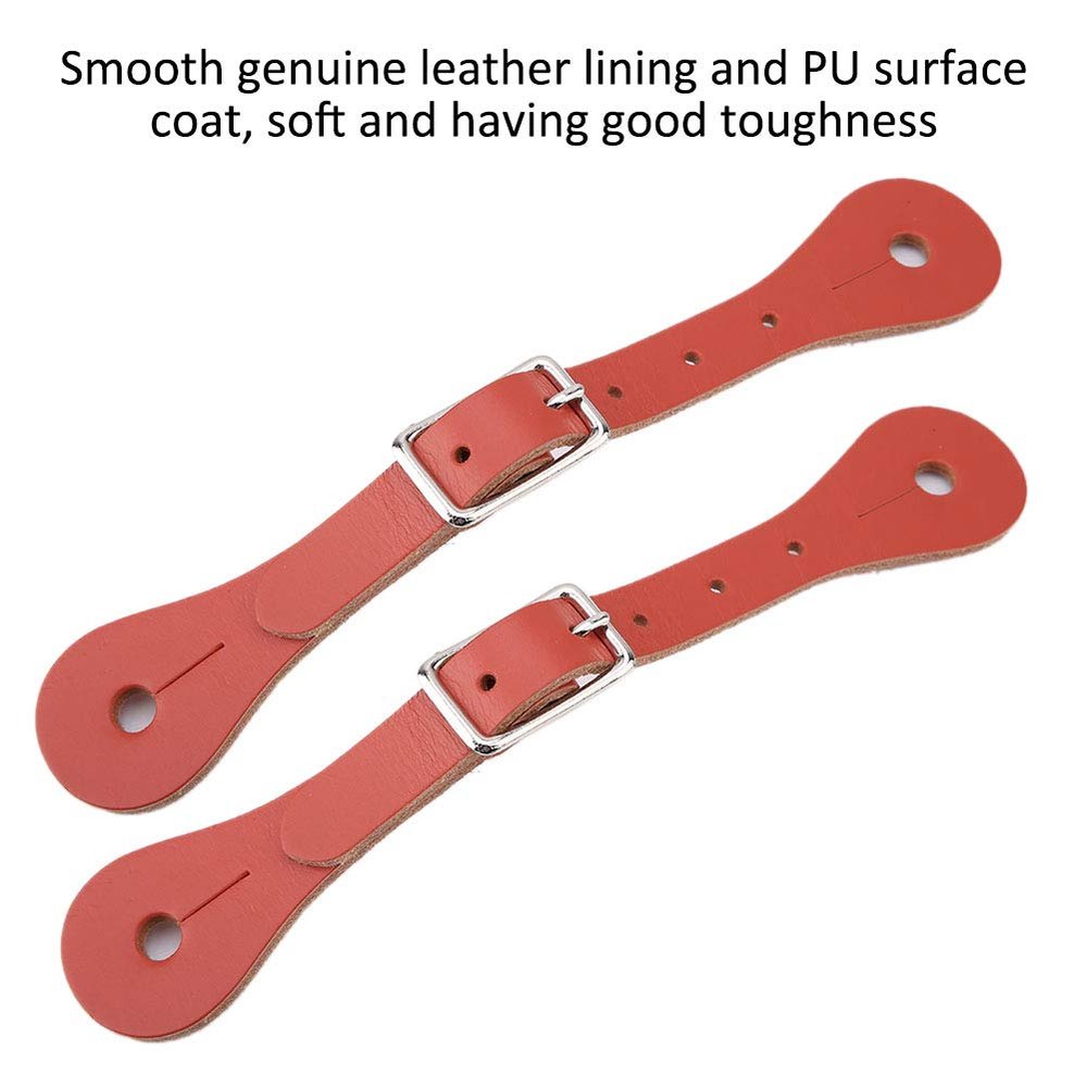 Yctze Genuine Leather Equestrian Spur Strap, Horse Riding Accessories, Ideal for Men, Women, Kids - Suitable for and Cowboy Boots, for Horse Care Products (Brown)