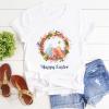 Placed by Me Easter Outfits for Women Oversized Hoodie Plus Size Scary Easter Bunny Costume Plus Graphic Tees for Women Plus Size 2X Womens Tops Plus Size Trendy Tops for Women 2024 White view 2