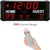 BUTXET LED Basketball Scoreboard & Timer, 14s/24s Shot Portable Tabletop Scoreboard, Remote Control view 2