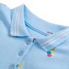 UNIYOUTH Girl's Polo Dress, Ruffle Pique Shirtdress School Uniform for Kids Toddler Baby Children with Short Sleeve, Ice Cream-Blue, 6T view 3