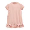 UNIYOUTH Girl's Polo Dress, Ruffle Pique Shirtdress School Uniform for Kids Toddler Baby Children with Short Sleeve, Ruffle-Pink, 5T view 3