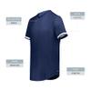 Augusta Sportswear Cutter+ Full Button Baseball Jersey Navy/White L view 4