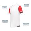 Augusta Sportswear Cutter+ Full Button Baseball Jersey White/Scarlet L view 4