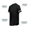Augusta Sportswear Cutter+ Full Button Baseball Jersey Black/White 2XL view 4