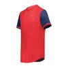 Augusta Sportswear Cutter+ Full Button Baseball Jersey Scarlet/Navy S view 1