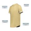 Augusta Sportswear Cutter+ Full Button Baseball Jersey Vegas Gold/White S view 4
