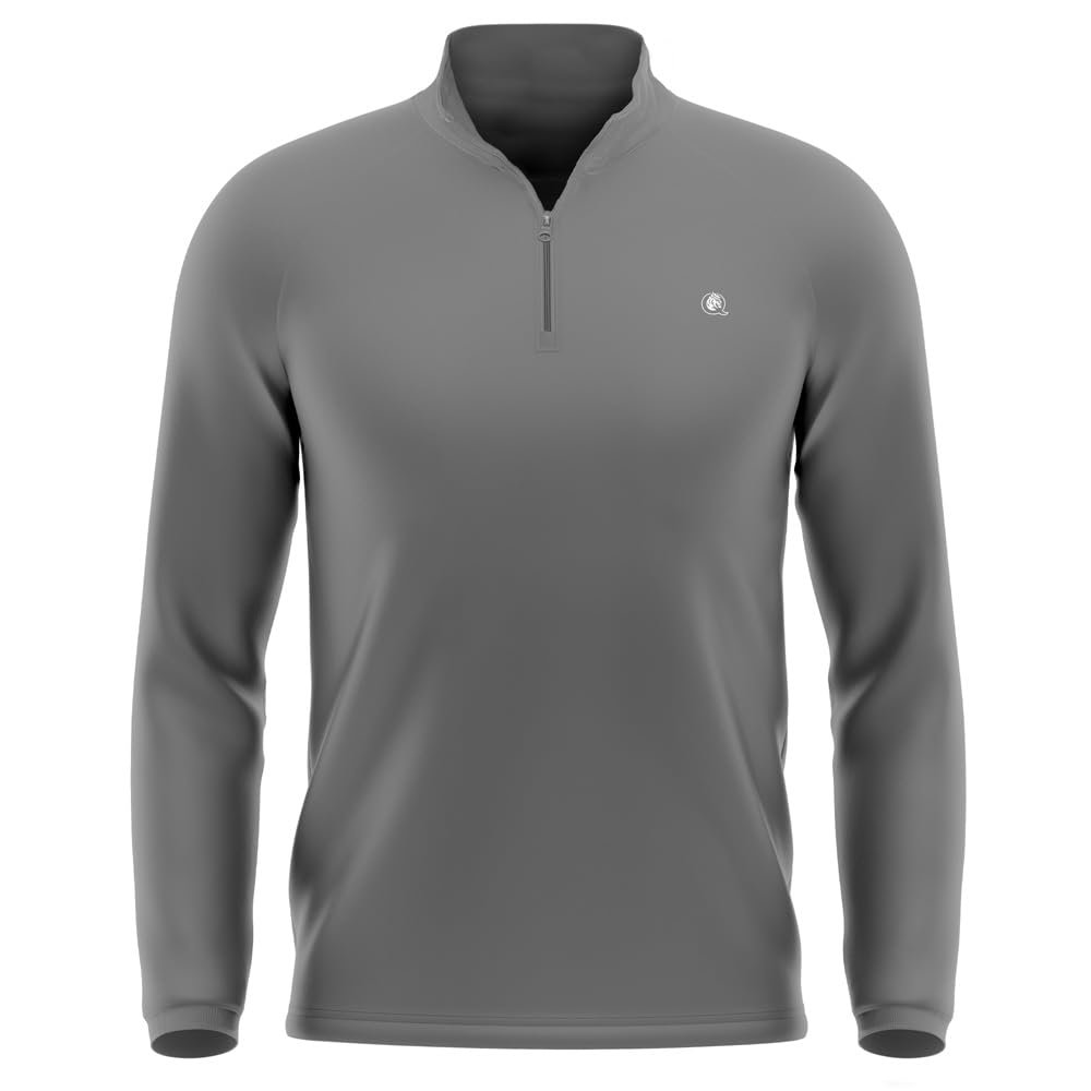 Campus Lab Queens University of Charlotte Adult Men's Active Sport 1/4 Zip Pullover Left Chest Logo, Charcoal, XX-Large