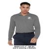 Campus Lab Queens University of Charlotte Adult Men's Active Sport 1/4 Zip Pullover Left Chest Logo, Charcoal, XX-Large view 3