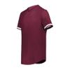 Augusta Sportswear Cutter+ Full Button Baseball Jersey Maroon/White XL view 1