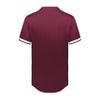 Augusta Sportswear Cutter+ Full Button Baseball Jersey Maroon/White XL view 3