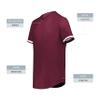 Augusta Sportswear Cutter+ Full Button Baseball Jersey Maroon/White XL view 4