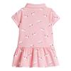 UNIYOUTH Girl's Polo Dress, Ruffle Pique Shirtdress School Uniform for Kids Toddler Baby Children with Short Sleeve, Pony-Pink, 7T view 2