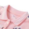 UNIYOUTH Girl's Polo Dress, Ruffle Pique Shirtdress School Uniform for Kids Toddler Baby Children with Short Sleeve, Pony-Pink, 7T view 3