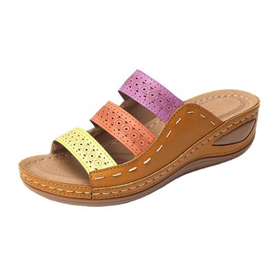 Ladmiple Sandals Women Comfortable Black Womens Fashion Orthotic Slides Ladies Lightweight Athletic Sandals Slip On Slippers With Comfortable Plantar Fasciitis Arch Support